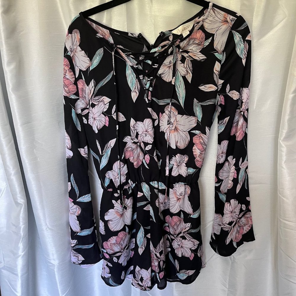 Floral Bell Sleeve Romper